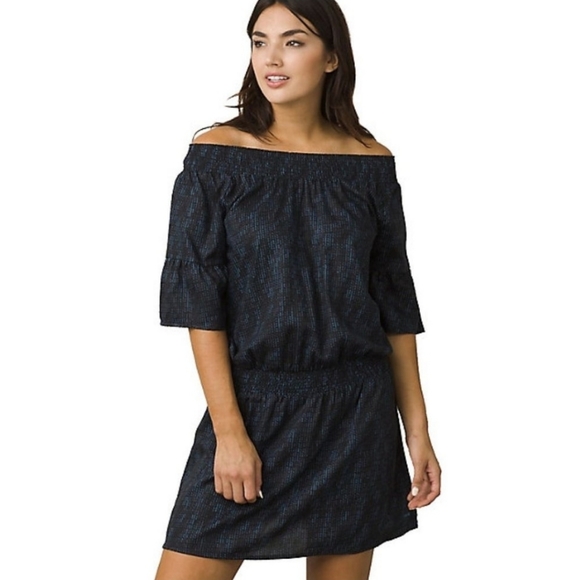 PRANA Lenora Off the Shoulder Dress, Size L, NEW! - Picture 1 of 10